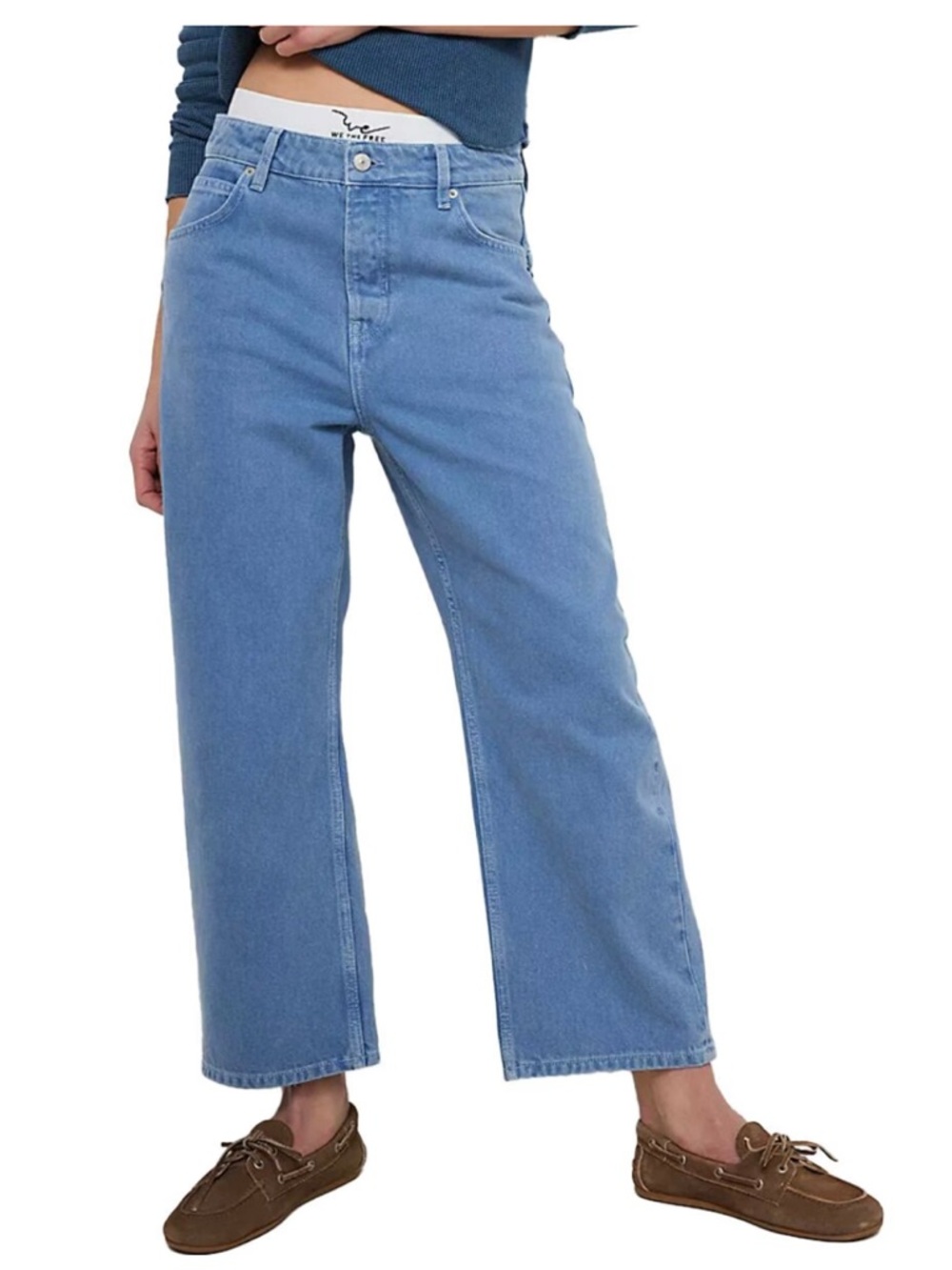 We The Free Straight-Leg Jeans in Light Blue